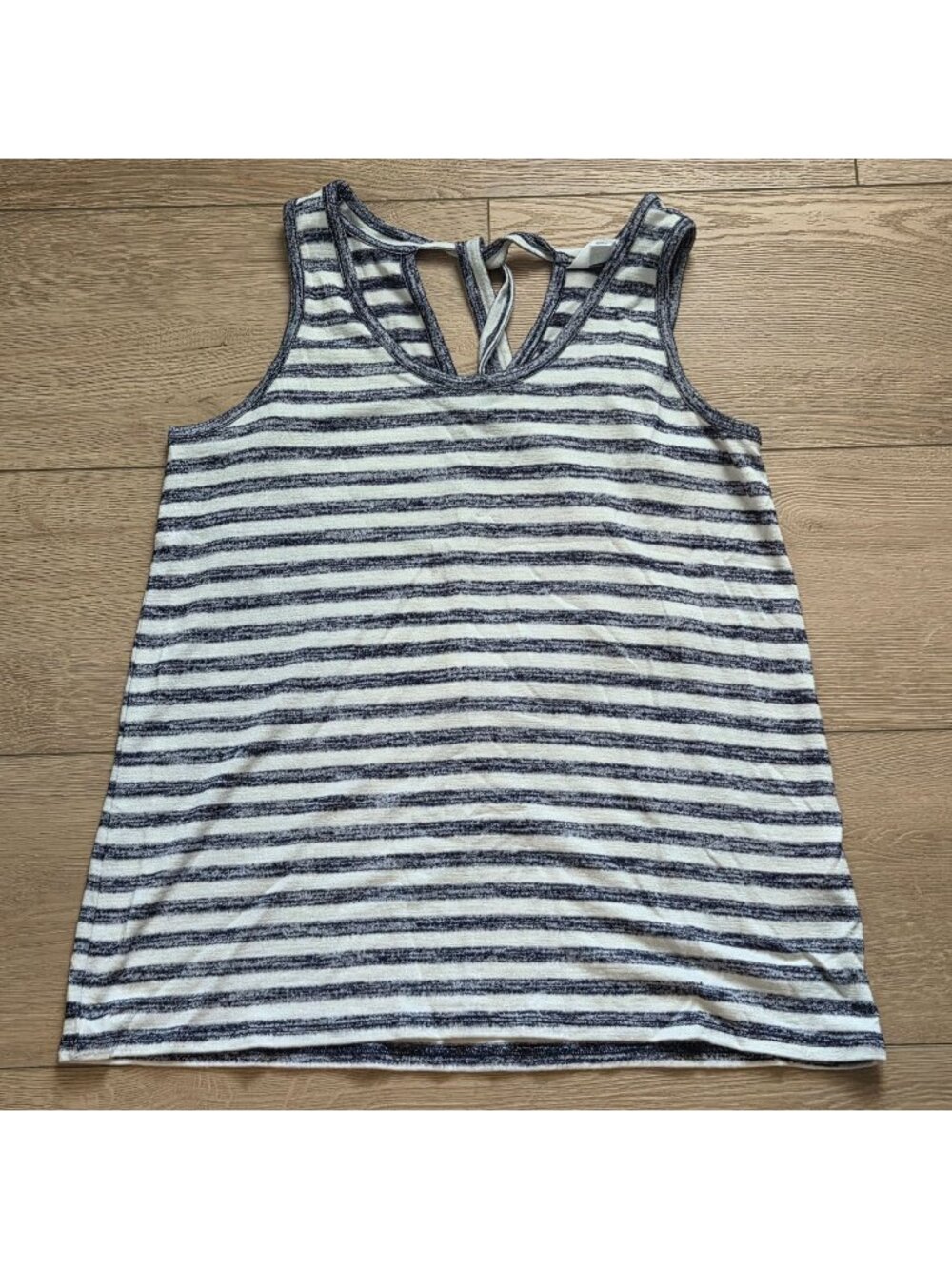 Market & Spruce STITCH FIX Taylor Blue White Striped Sleeveless Tank Top Large